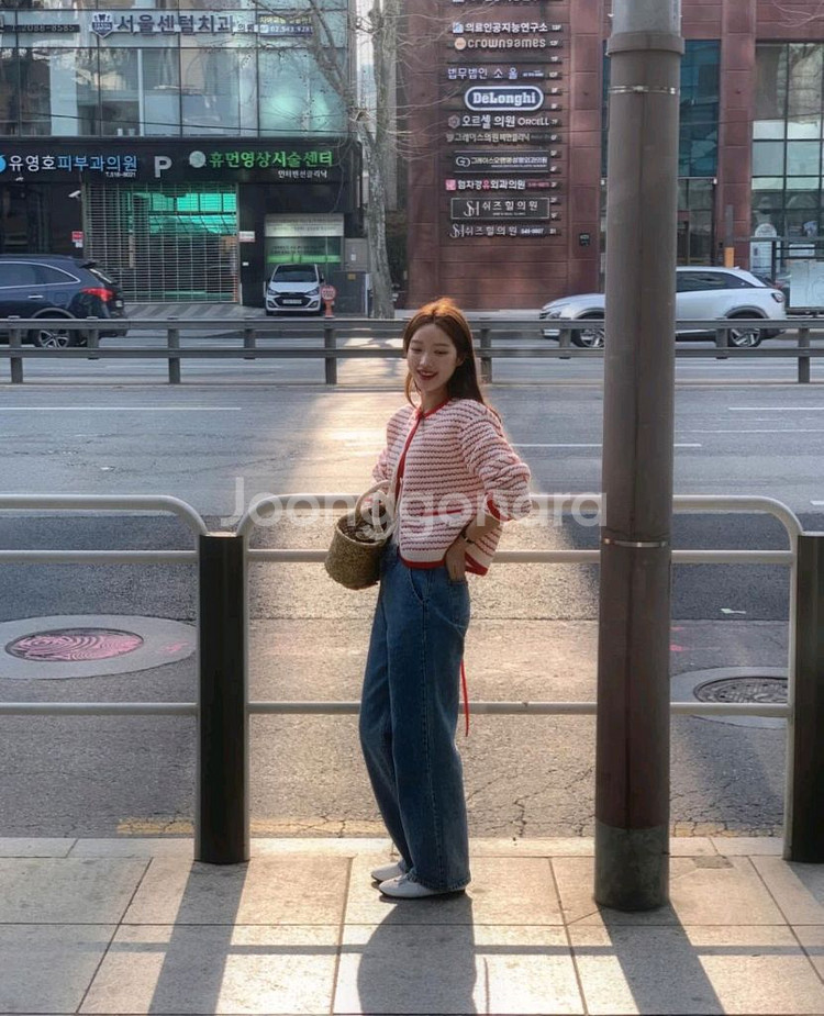 앤유 엘트햄 스트라이프 니트 자켓/가디건--0