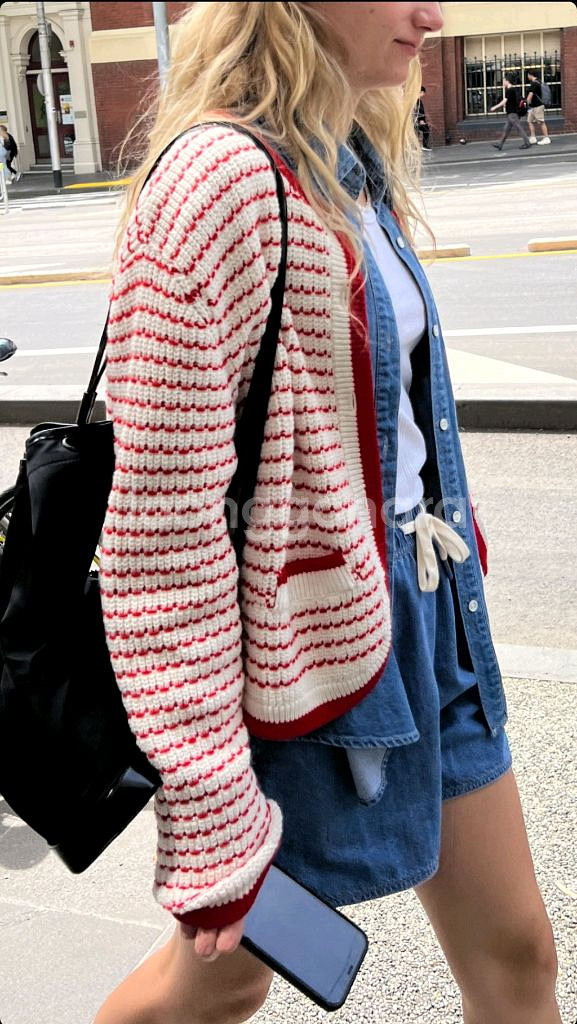 앤유 엘트햄 스트라이프 니트 자켓/가디건--7