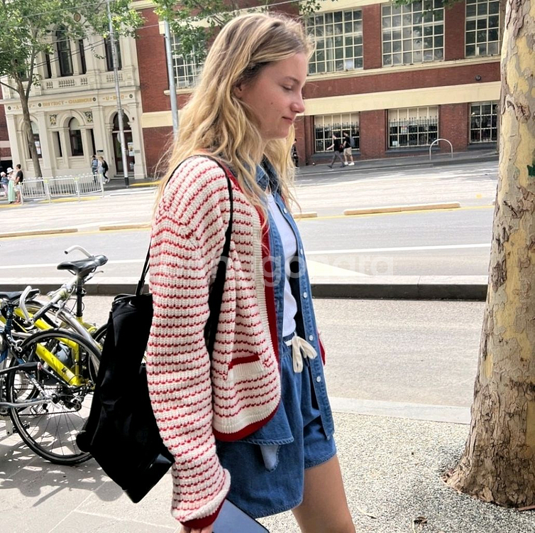 앤유 엘트햄 스트라이프 니트 자켓/가디건--5