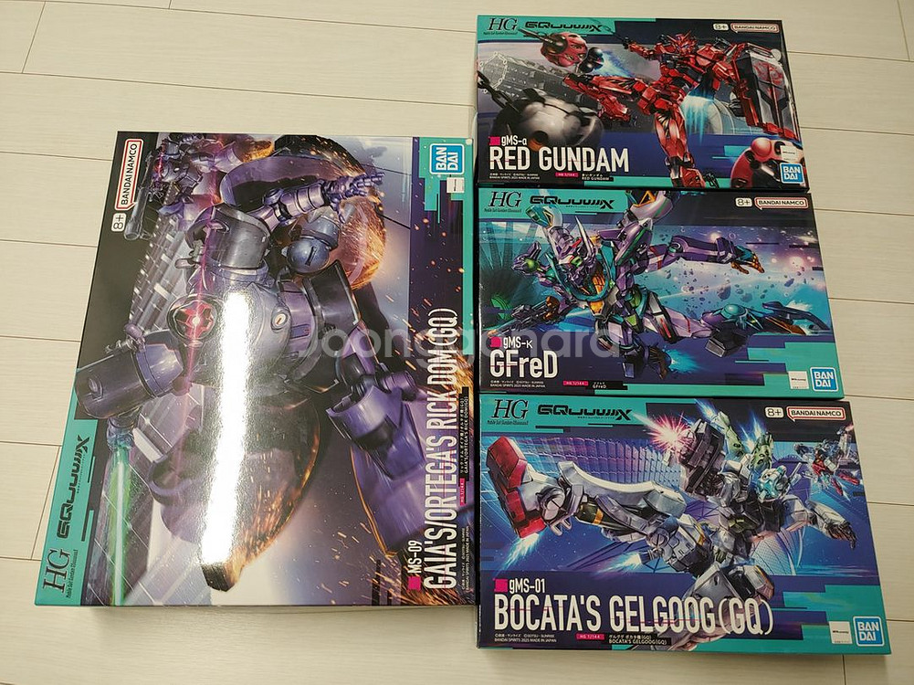 [미개봉] 반다이 정품 HG 지쿠악스 4종 세트(릭돔, 붉은건담, 지프레드, 겔구그)--0