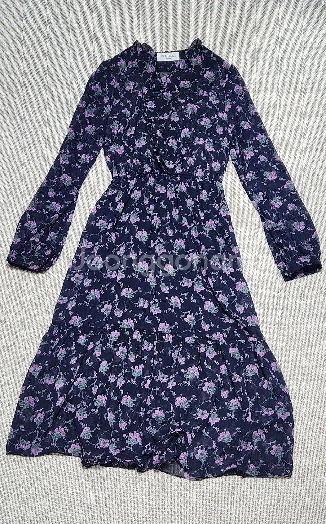 플로럴 쉬폰 롱원피스 반택포1.7--0