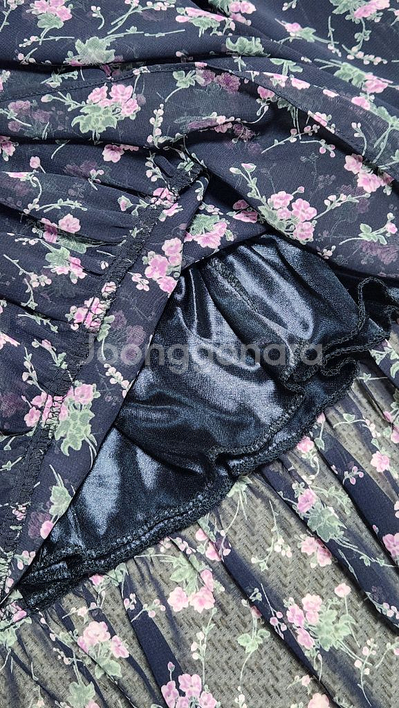 플로럴 쉬폰 롱원피스 반택포1.7--3