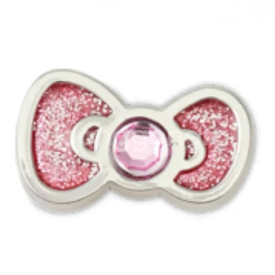 크록스 찰리 브라운/헬로키티 글리터 리본 지비츠--1