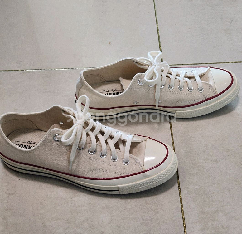 컨버스 척70 척테일러70 로우 파치먼트 270 1회착--1