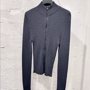 아모멘토 골지 투웨이 집업 니트 / 아모멘토 블랙니트