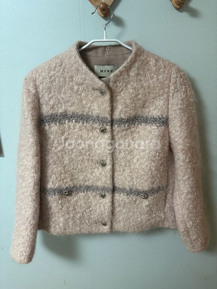 [마인] 콜롬보 모헤어 카라 탈부착 자켓--2