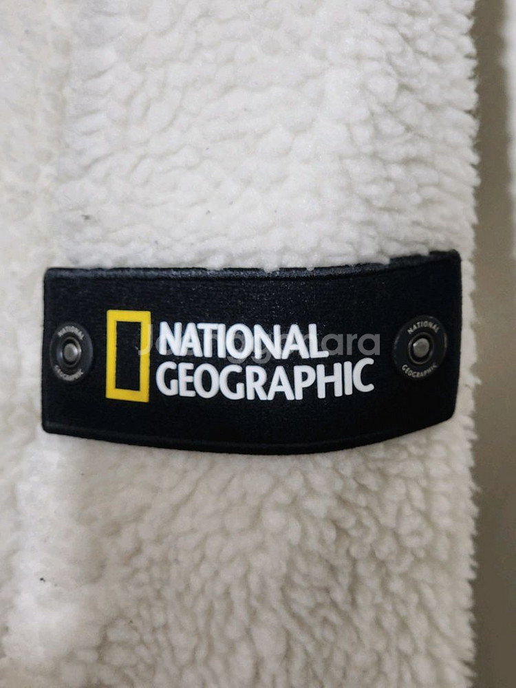 내셔널지오그래픽 플리스 점퍼 화이트 뽀글이 후리스 자켓--4