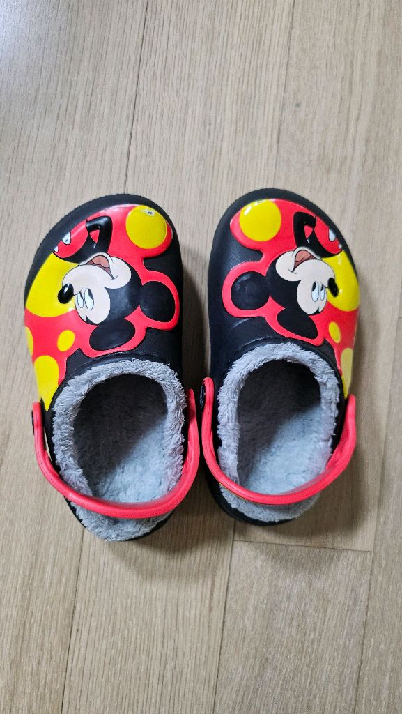 미키 겨울 신발 털크록스 키즈 C9 145-155세탁완료--1