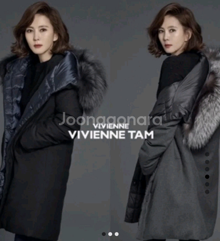 비비안탐 리버시블 폭스 퍼 구스 다운 패딩 점퍼 새상품--0