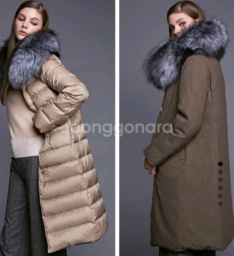 비비안탐 리버시블 폭스 퍼 구스 다운 패딩 점퍼 새상품--1