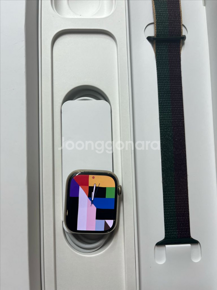 애플워치7스테인리스 45mm 풀박스--0