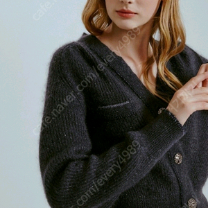 제평 고퀄 타임 알파카 블렌드 크롭 니트 가디건