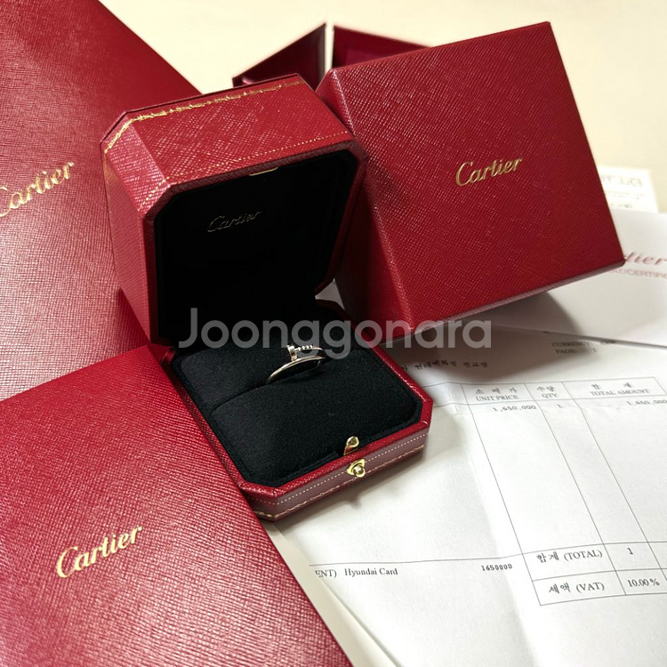 [59호/SM]까르띠에 저스트 앵 끌루 화이트골드 반지--0