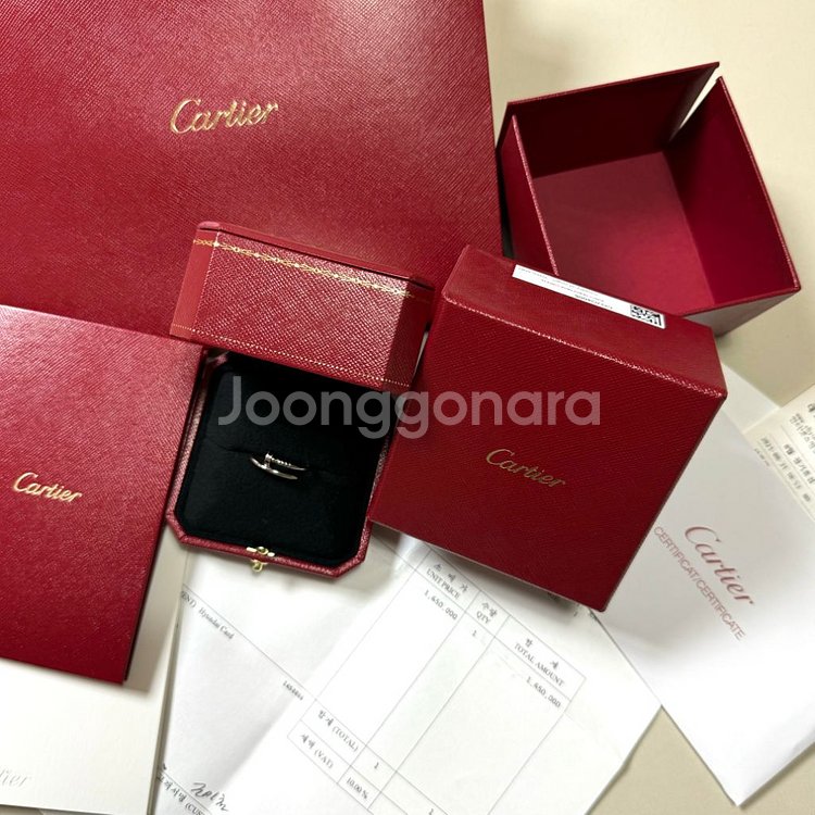 [59호/SM]까르띠에 저스트 앵 끌루 화이트골드 반지--2