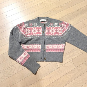 인스턴트펑크 크롭 니트가디건