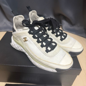 샤넬 믹스드파이버 스니커즈 37.5