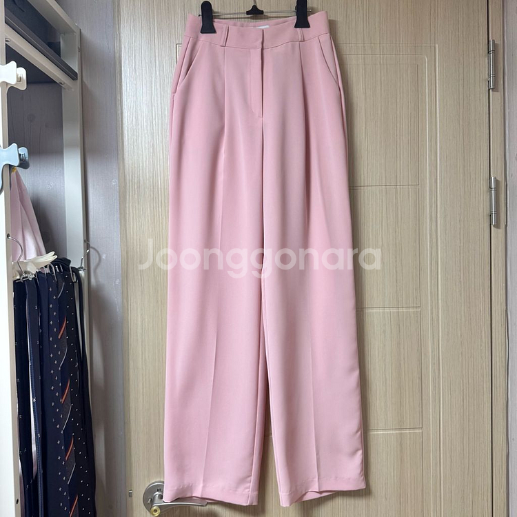 연핑크 롱슬랙스 여름슬랙스--1