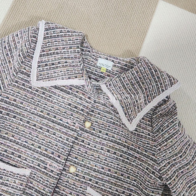 컬리수 트위드 자켓 130--0