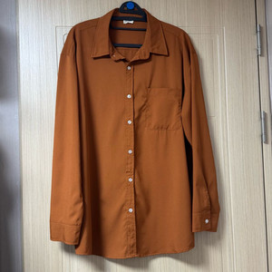 남자셔츠 주황색 카멜 셔츠 가을셔츠