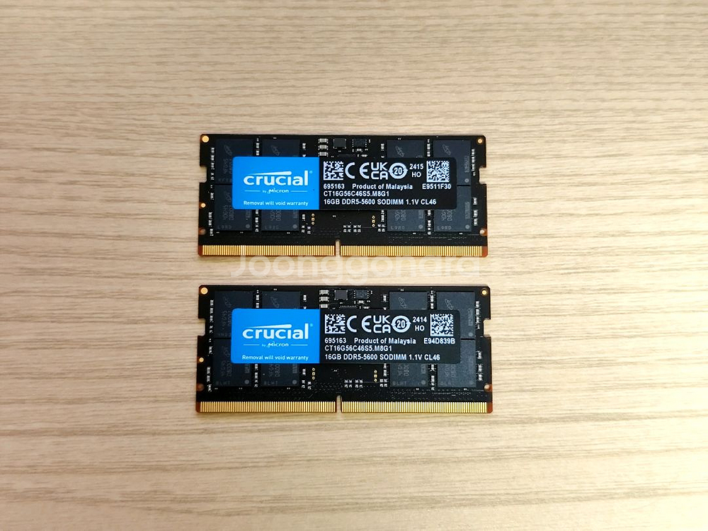 마이크론 Crucial DDR5-5600 노트북 램 (16GB) x 2--0