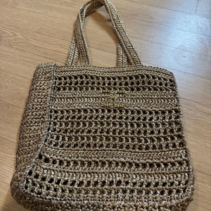 타임 엠블럼 글리터 위빙 도트백