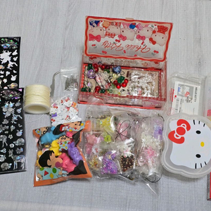 스티커 보관함 비즈키링 부자재 키티 케어베어 자개