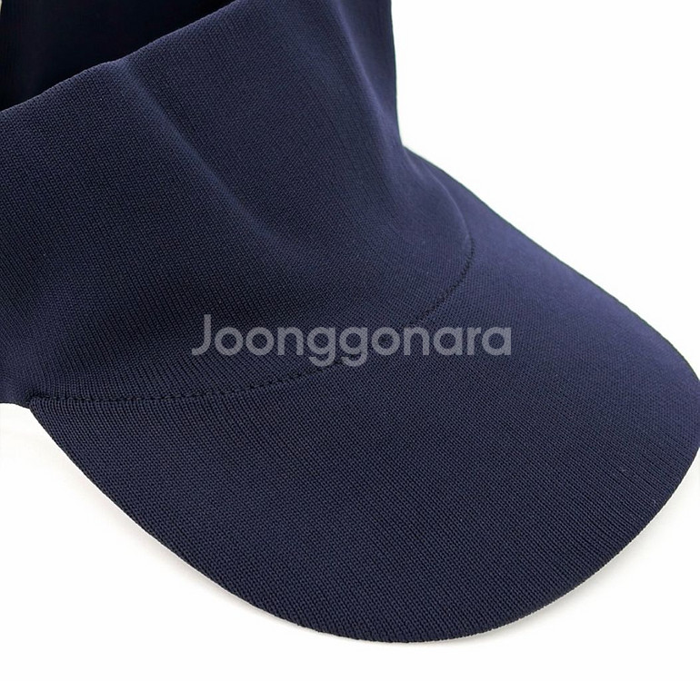 [S] 미우미우 여성 자수 로고 드릴 25ss 선바이저 썬캡 모자 네이비--5