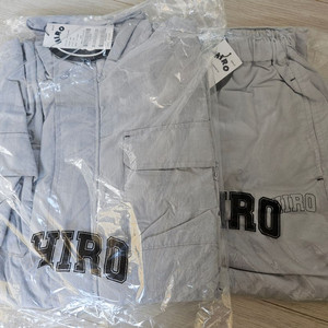 히로 블랭크 윈드 브레이커 자켓 그레이 160 세트