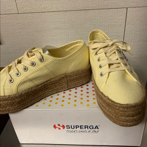 수페르가/옐로우/에스빠듀 웻지 스니커즈/ 37(사용X)