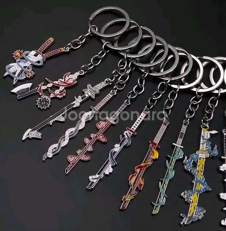 캐릭터 키링 세트 귀멸의칼날 키링 탄지로 미츠리 오바나이 렌코쿠 교메이 등등--0