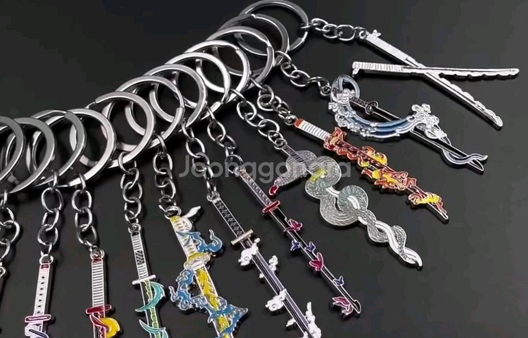 캐릭터 키링 세트 귀멸의칼날 키링 탄지로 미츠리 오바나이 렌코쿠 교메이 등등--2