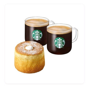스타벅스 카페 아메리카노T2잔+ 부드러운 생크림카스텔라