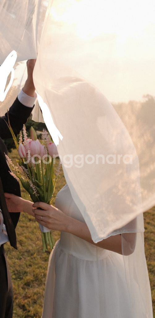 웨딩 부케 핑크 튤립--0