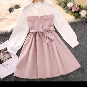 여아 아동 트렌치 셔츠 벨트 원피스 드레스 11y - 12y(160)