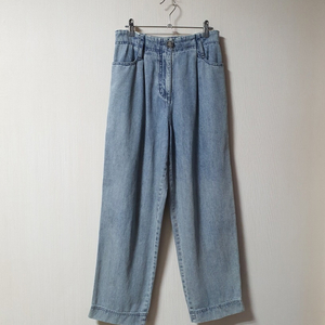 랑방컬렉션 핀턱 와이드 데님 팬츠 55 사이즈 정품