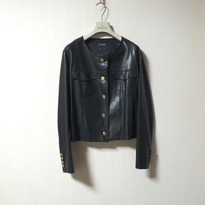 타임 TIME 블랙컬러 에코 가죽 자켓 프리사이즈 정품