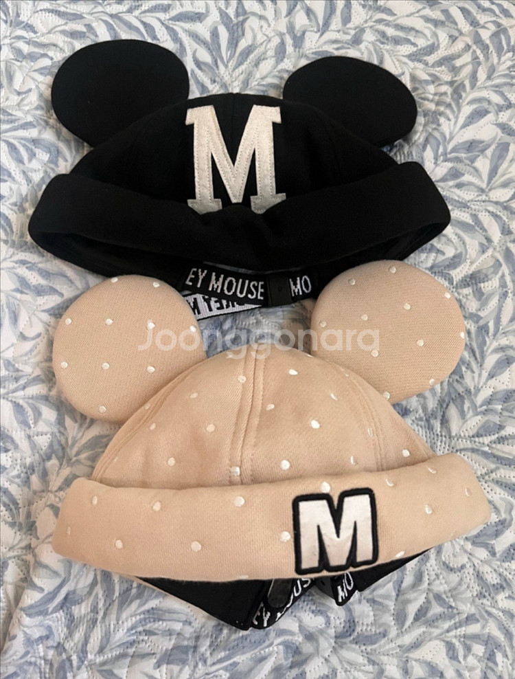 도쿄 디즈니랜드 미키마우스 성인 모자 비니 2개 M--0