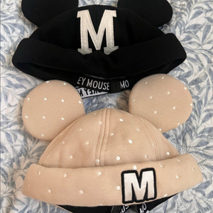 도쿄 디즈니랜드 미키마우스 성인 모자 비니 2개 M