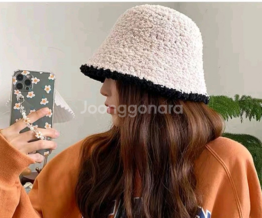 여성 뽀글이 벙거지 버킷햇 겨울모자--3