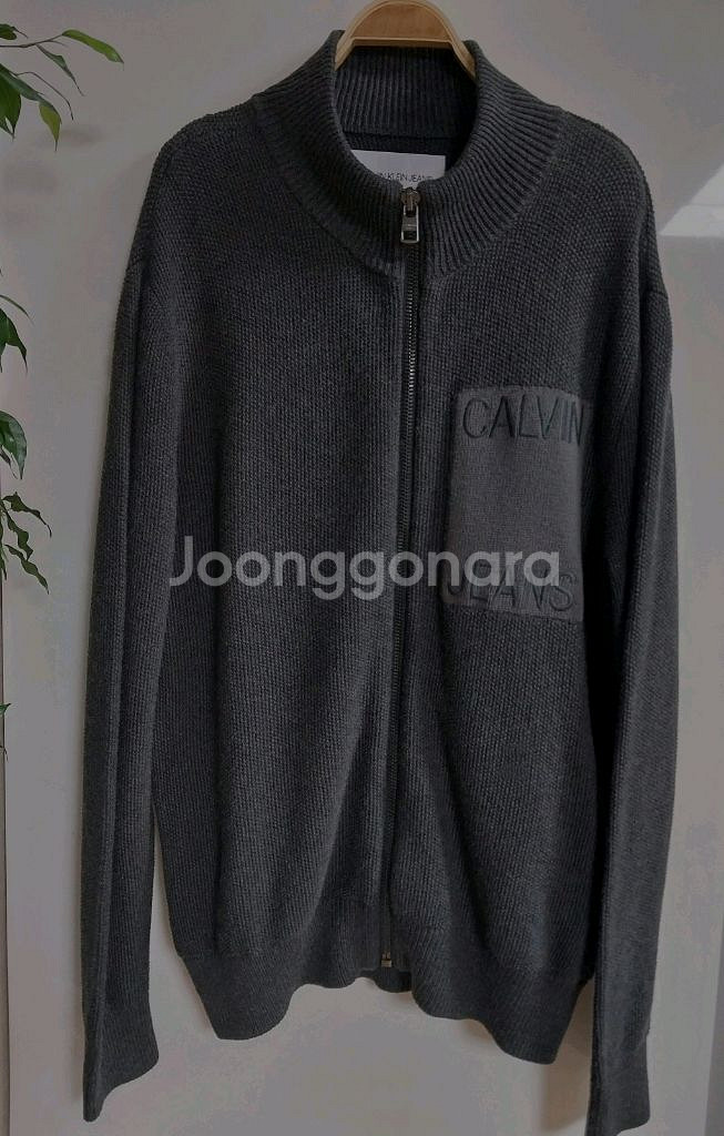 캘빈클라인 진 니트 집업 가디건--0