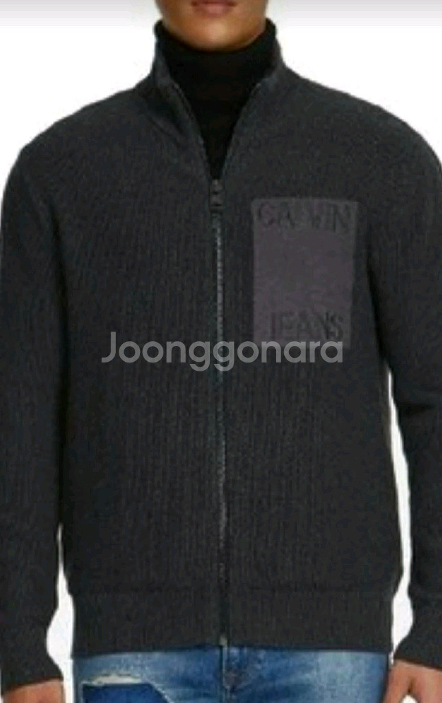 캘빈클라인 진 니트 집업 가디건--1