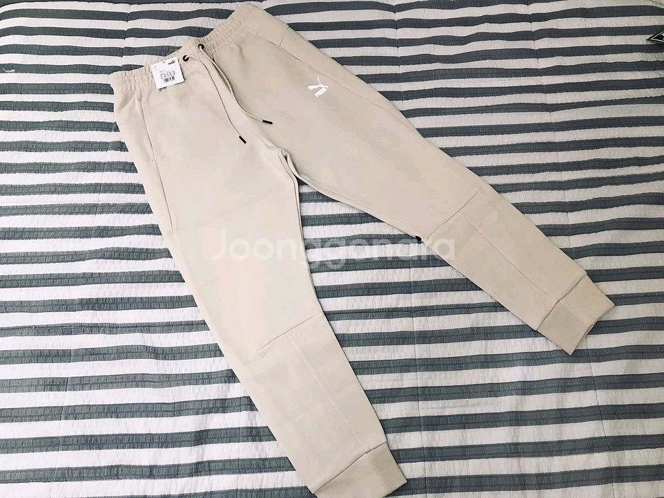 (새상품) 퓨마 테크팩 셋업 오트밀 크림 집업후드 스웻셔츠 반바지 105 32--3