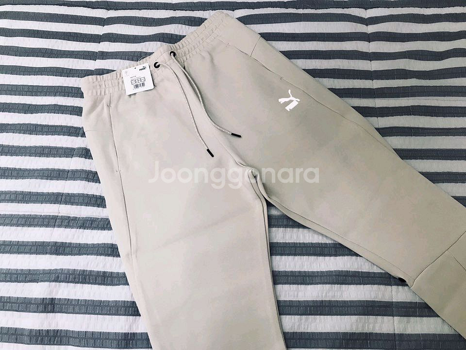 (새상품) 퓨마 테크팩 셋업 오트밀 크림 집업후드 스웻셔츠 반바지 105 32--4