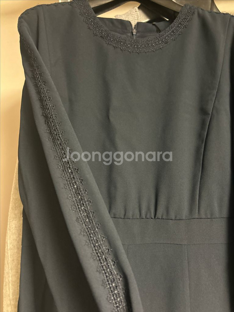 씨씨콜렉트 쉬폰 원피스 네이비 66 새상품--2