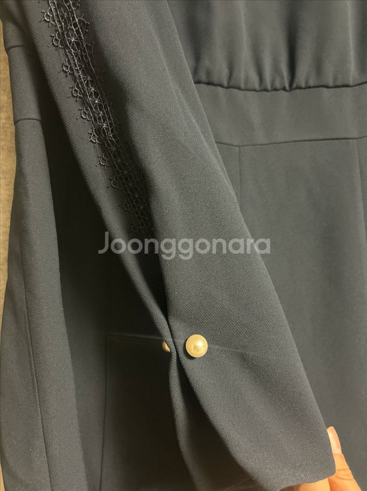 씨씨콜렉트 쉬폰 원피스 네이비 66 새상품--4