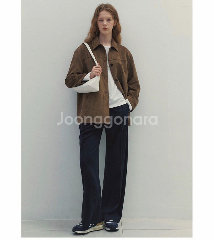 틸아이다이 스트라이프티셔츠+니브 스웨이드자켓(택포9.6)--2