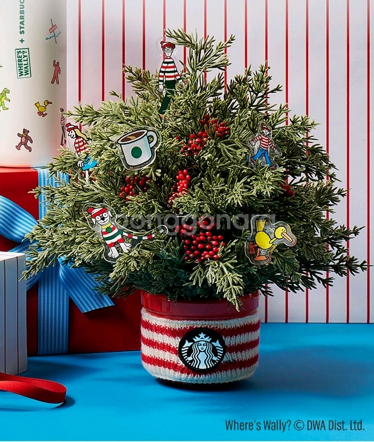 (택포/다회용백)스타벅스 조이풀 월리 크리스마스 완성 트리--0