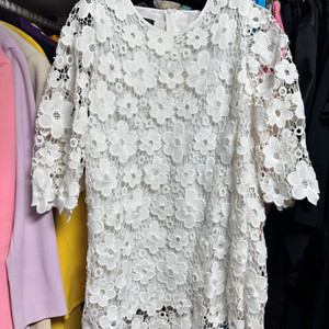 레이스 블라우스 아이보리 새거