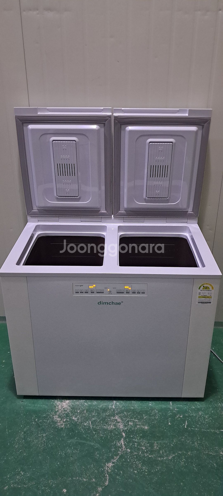 1592 딤채 153L 뚜껑형김치냉장고(그레이)--3