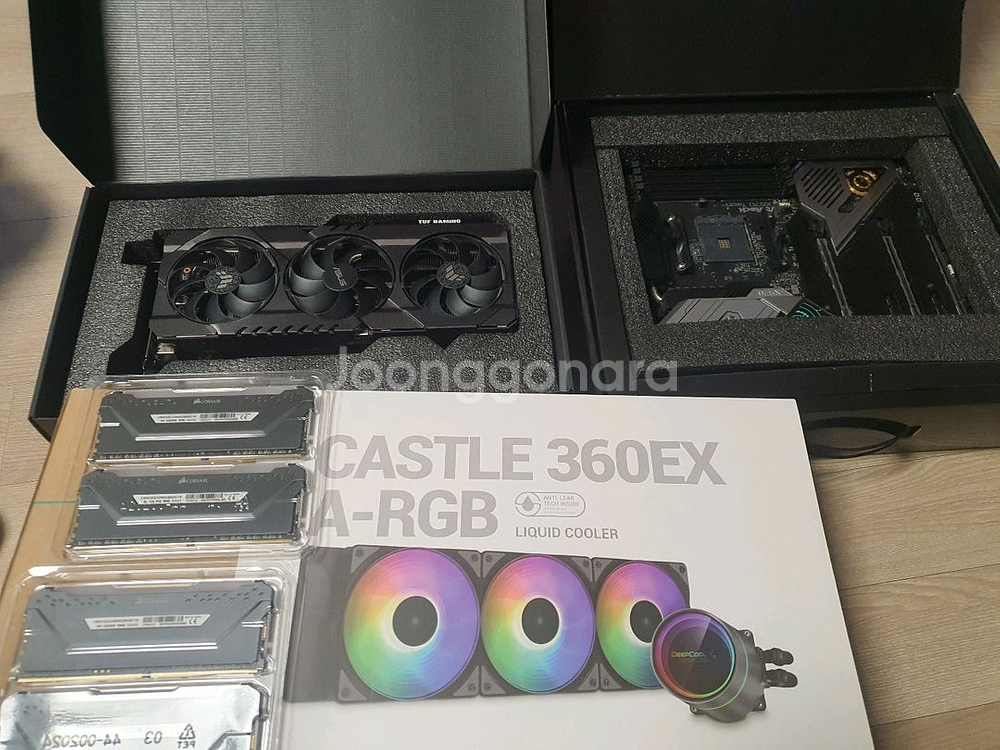 아수스 rtx3080 12기가, 딥쿨 3열수냉쿨러--2